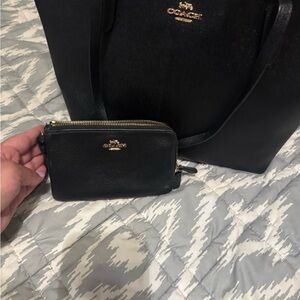 Coach Black Tote and Wristlet Set